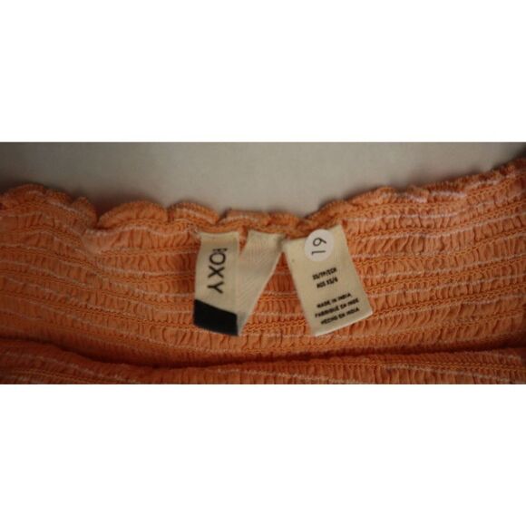 Roxy ARJKD03207 Women's Sz XS Coral Reef Ruched Off The Shoulder Casual Dress - Picture 3 of 7